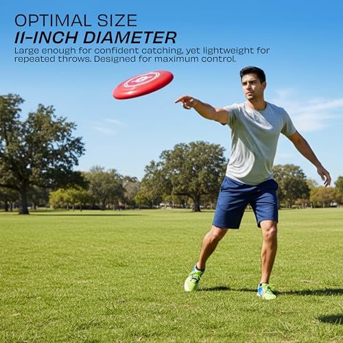 Nivia Frisbee for Outdoor Sports Games, Throwing Discs for Kids, Adults, and Dogs, Unbreakable Soft Flexible Plastic (Bright Red, Large) - Image 3