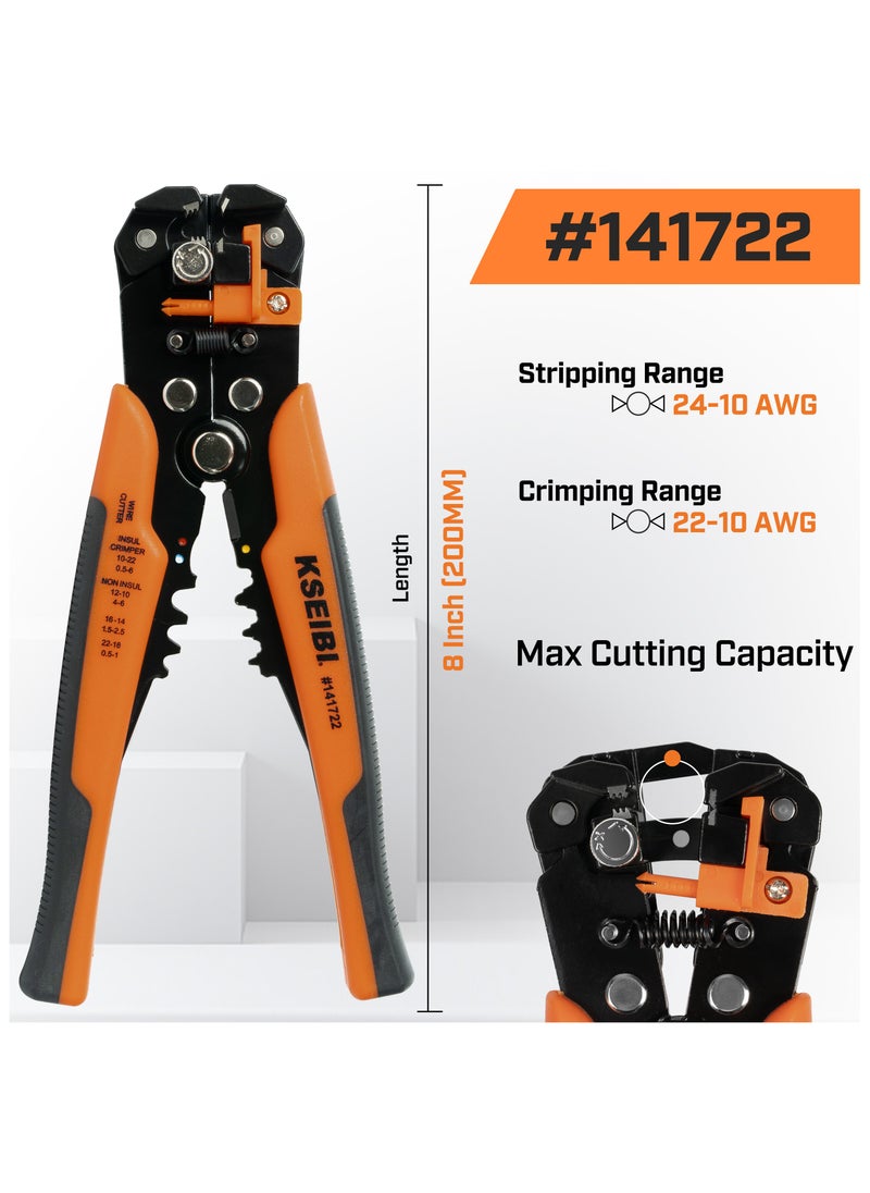 KSEIBI - Automatic Wire Stripper 3 in 1, Basics Self-Adjusting Wire Stripper/Wire Cutter, Heavy Duty, Cutting and Crimping, Stripping Copper and Aluminum Wires, Solid, Stranded and Romex Wire, Stripping Machine. - Image 1