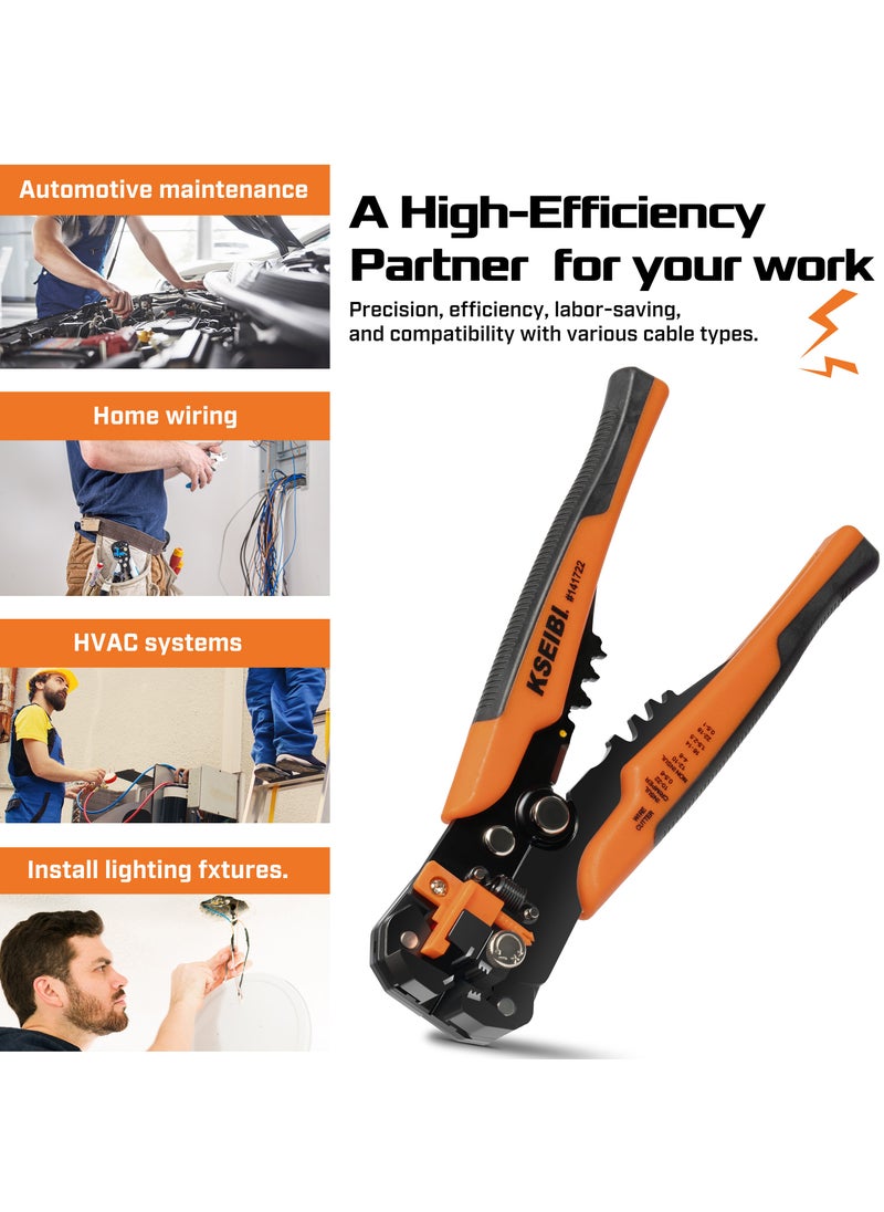 KSEIBI - Automatic Wire Stripper 3 in 1, Basics Self-Adjusting Wire Stripper/Wire Cutter, Heavy Duty, Cutting and Crimping, Stripping Copper and Aluminum Wires, Solid, Stranded and Romex Wire, Stripping Machine. - Image 1