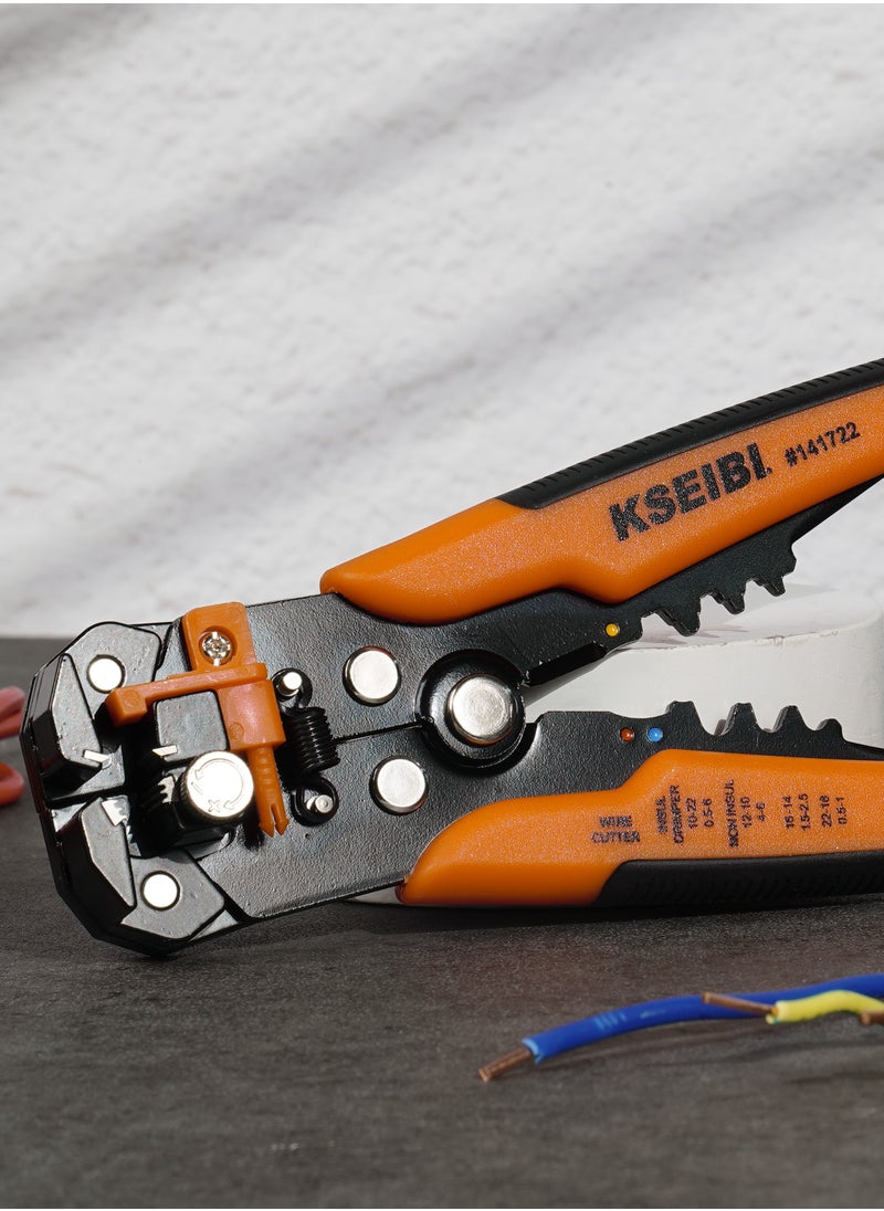 KSEIBI - Automatic Wire Stripper 3 in 1, Basics Self-Adjusting Wire Stripper/Wire Cutter, Heavy Duty, Cutting and Crimping, Stripping Copper and Aluminum Wires, Solid, Stranded and Romex Wire, Stripping Machine. - Image 1