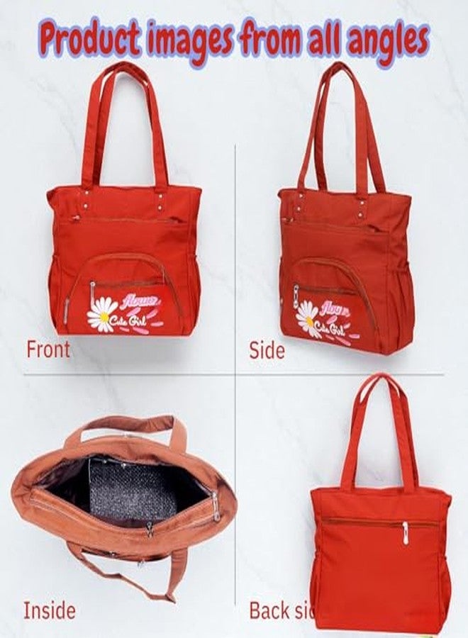Yatee Girls Tote Bag - Shoulder Handbag for Women & Teenagers, Stylish Travel & College, office with Zipper Compartments Tote for Women | Zipper Handbags | Multiple Pockets - Image 3