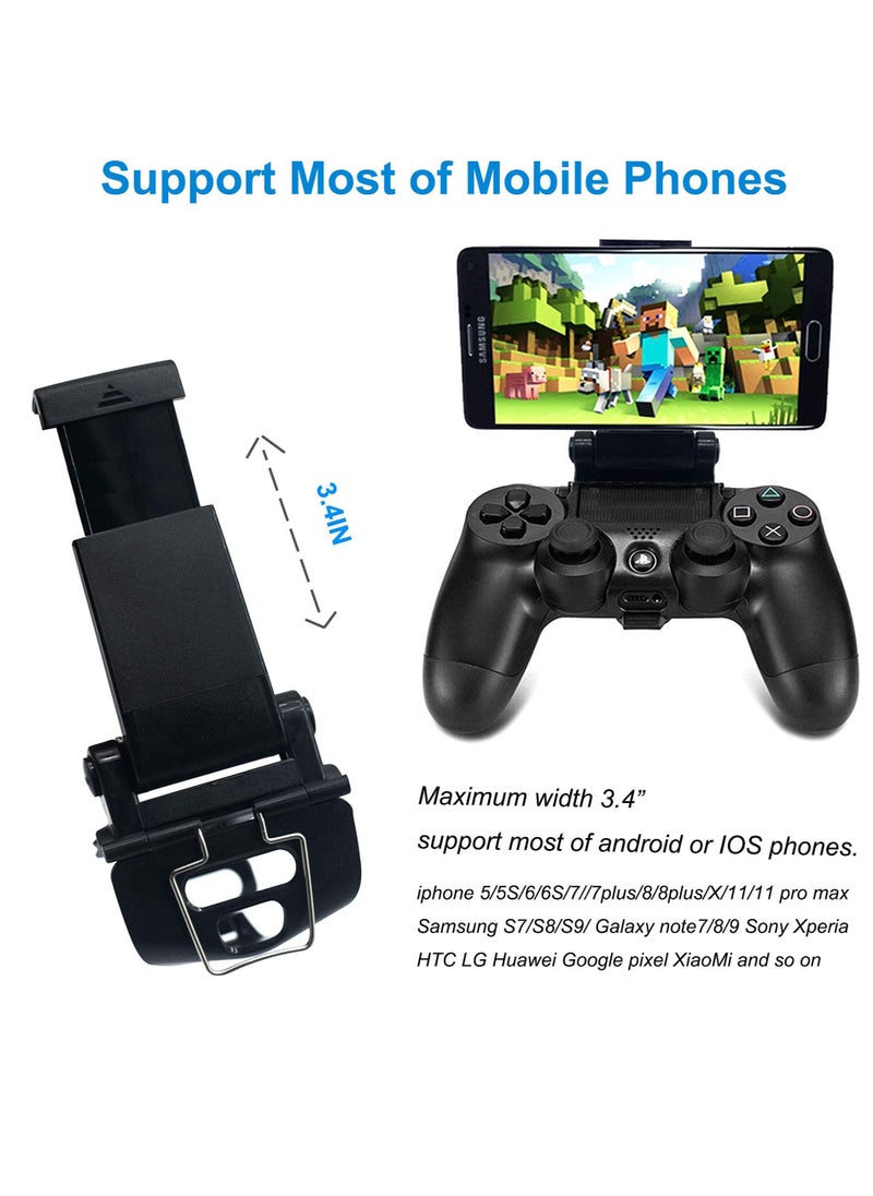 Bukela - Phone Clip for PS4 Controller Phone Holder, Mobile Game Adjustable Phone Holder Smart Clip for PS4 Controller, Compatible with iPhone/iOS/Android, for Playstation4 Remote Play - Image 1