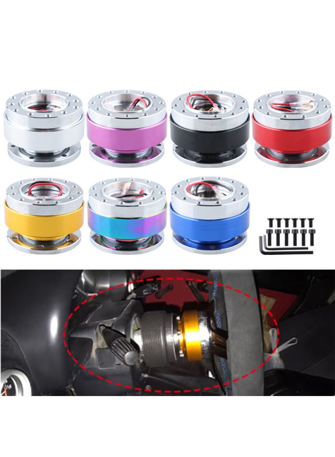 Racing Car Quick Release And Convenient Modification Steering Wheel Quick Release Device Car Connection Adapter Anti-theft Part Modification Base Quick Release-Product Color:Blue  - Image 2