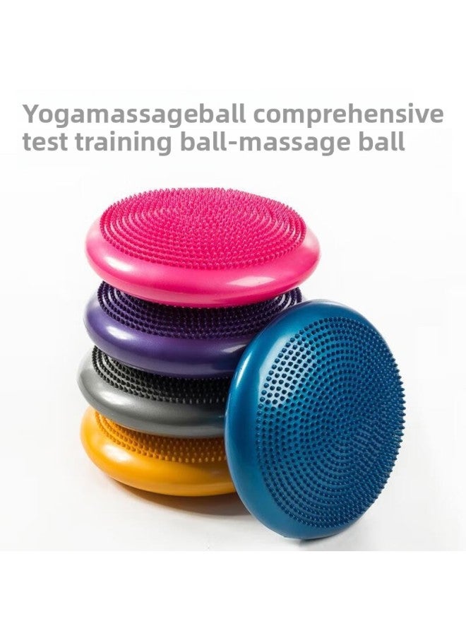 Loquat Yoga Inflatable Mat Balance Mat Sensory Rehabilitation Training Children's Balance Plate Semicircle Beginner Massage Ball Ankle Flat-Color:Inflatable Balance Pad (gray) To Send The Pump - Image 3