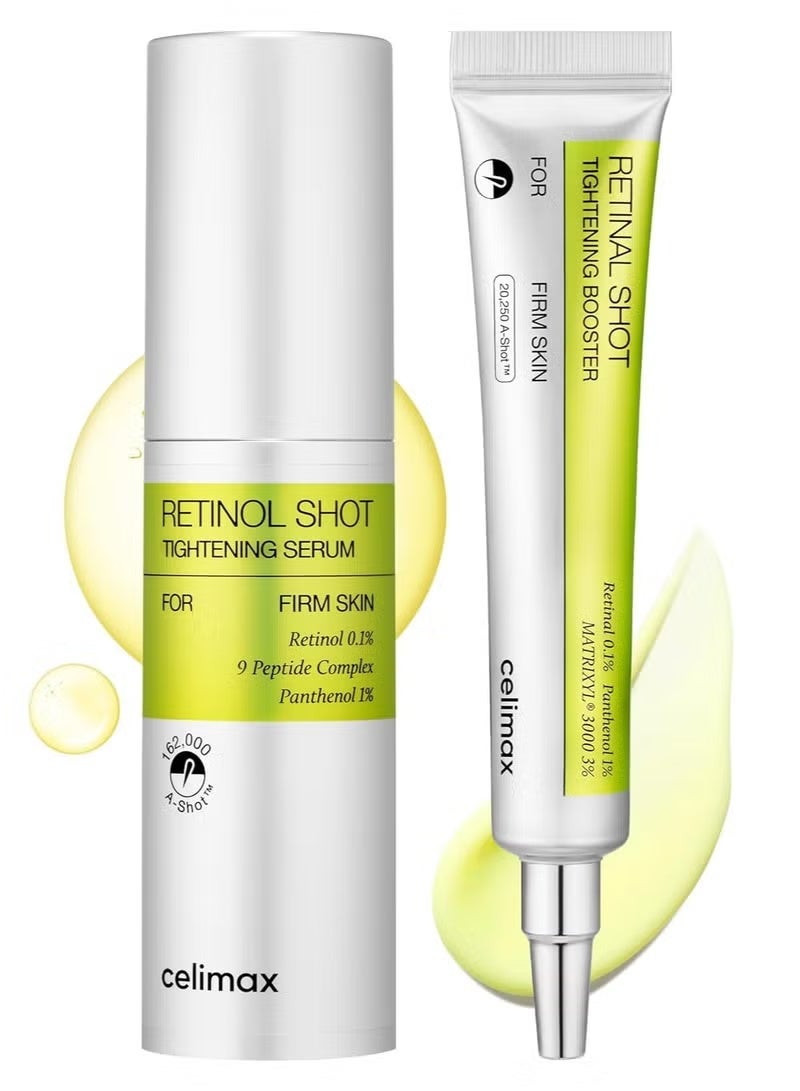 celimax Retinal and Retinol Tightening Set – Booster 15ml and Serum 30ml | Firming, Smoother Skin, Pore Appearance Care, Vitamin A, Peptides - Image 1