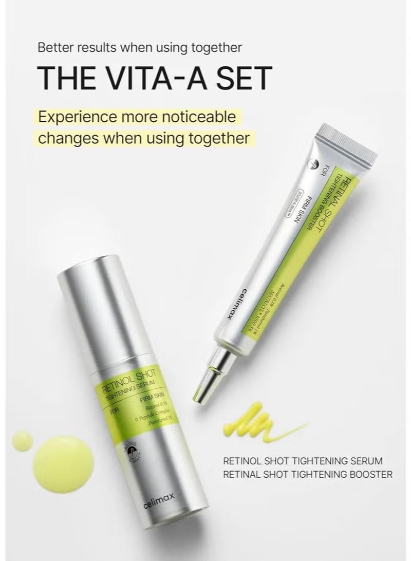 celimax Retinal and Retinol Tightening Set – Booster 15ml and Serum 30ml | Firming, Smoother Skin, Pore Appearance Care, Vitamin A, Peptides - Image 4