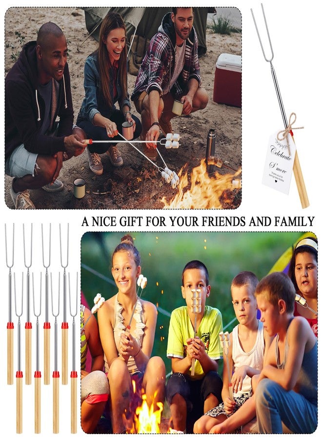 Yoande 48 Sets S'mores Party Favor Includes Smores Sticks for Fire Pit Celebrate Smore Birthday Party Favors Tags with String Extendable Marshmellow Sticks Smores Skewers for Wedding Camping - Image 4