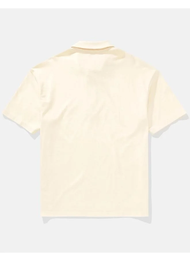 امريكان ايجل AE Oversized Zip-Up Polo Shirt