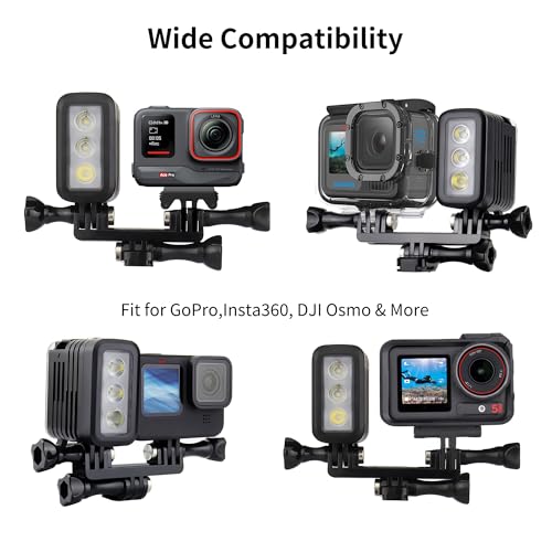 SOONSUN Rechargeable Diving Light - 450 Lumens High Power LED Video Light, Waterproof 164ft, Dimmable Underwater Fill Light for GoPro Hero 13/12/11/10/9/8/7/6/5/4/3+/3, DJI Osmo Action 4 5 Pro Camera - Image 3