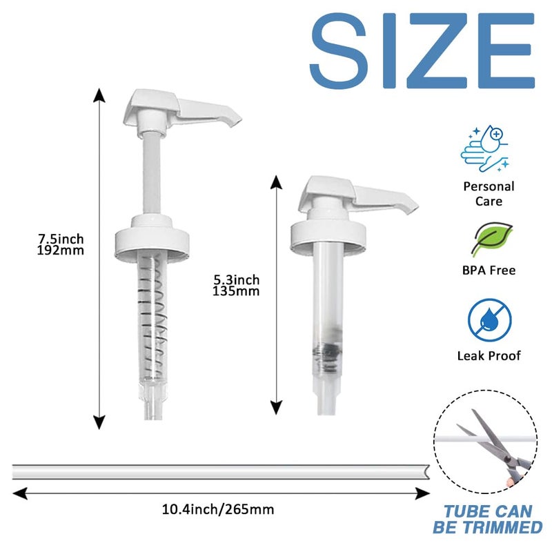 AMORIX 4 Pack Gallon Jug Pump Dispenser 38-400 White Pump for Gallon Jug Dispensing - 7cc Lotion Gallon Shampoo Pump Top Replacement, Fits 1 Gallon Bottle 64oz 128oz Hand Sanitizer Containers, Plus Labels - Image 4