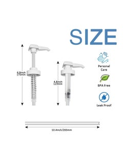 AMORIX 4 Pack Gallon Jug Pump Dispenser 38-400 White Pump for Gallon Jug Dispensing - 7cc Lotion Gallon Shampoo Pump Top Replacement, Fits 1 Gallon Bottle 64oz 128oz Hand Sanitizer Containers, Plus Labels  - Image 3