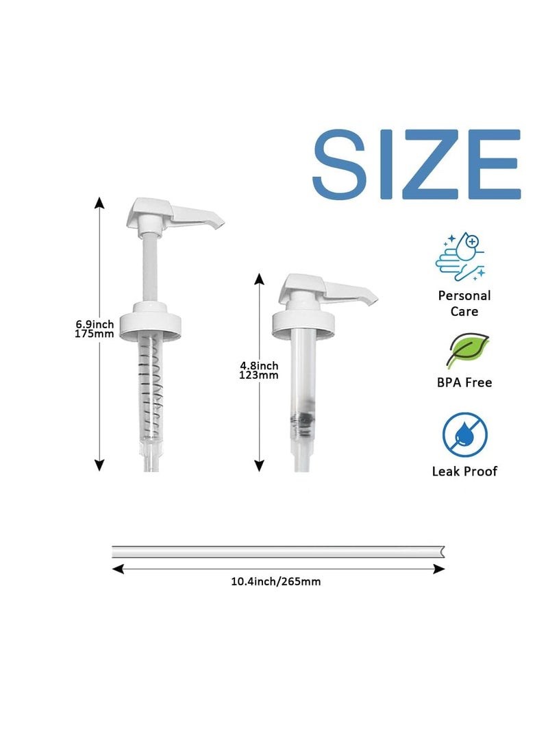 AMORIX 4 Pack Gallon Jug Pump Dispenser 38-400 White Pump for Gallon Jug Dispensing - 7cc Lotion Gallon Shampoo Pump Top Replacement, Fits 1 Gallon Bottle 64oz 128oz Hand Sanitizer Containers, Plus Labels  - Image 3
