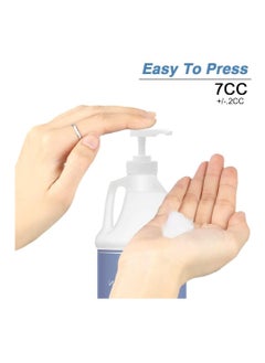 AMORIX 4 Pack Gallon Jug Pump Dispenser 38-400 White Pump for Gallon Jug Dispensing - 7cc Lotion Gallon Shampoo Pump Top Replacement, Fits 1 Gallon Bottle 64oz 128oz Hand Sanitizer Containers, Plus Labels  - Image 4
