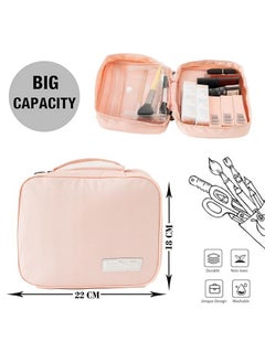 Cosmetic Storage Case|Makeup Kit Box For Women|Small Vanity Case|Pouch For Home & Travel|Two Compartment|Zipper Closure (Pink) - pzsku/Z7A069B029B45F1DE33C8Z/45/_/1721719272/b0837db1-12d8-4aef-972c-dde556200f56