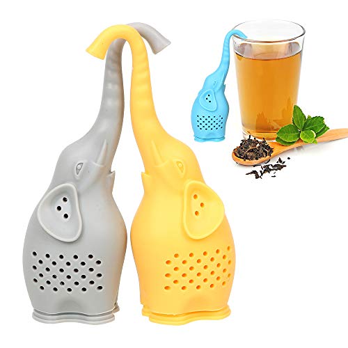 Tvoip 3Pcs Tea Infuser Cute Small Elephant Silicone Tea Strainer Coffee Loose Leaf Strainer Bag Mug Filter Diffuser Tea Accessories - Image 2