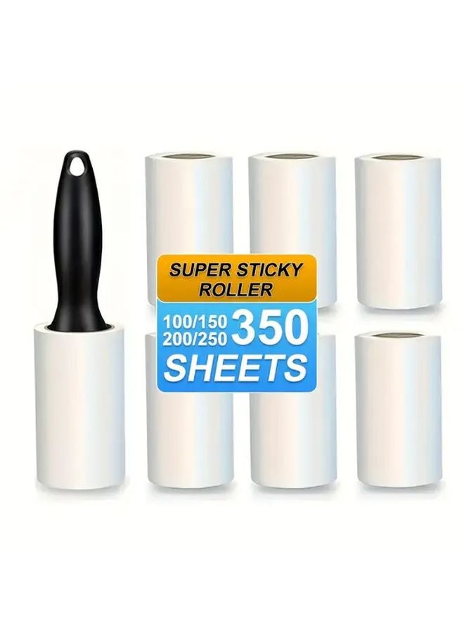 Replacement Roller 4 Rolls Adhesive Hair Remover Paper For Clothes Carpets Sofas - Image 5