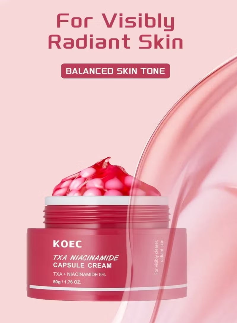 KOEC TXA+Niacinamide 5% Capsule Cream,Dual Radiance Moisturizer, Ideal for Use After Spot Care，50g - Image 2