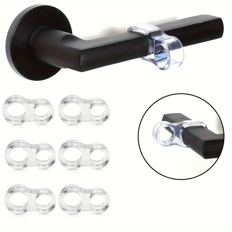 Set Of 3 White Door Stoppers Rubber Wall Protectors Shock Absorbing Silent Handle Bumpers For Home Office - Image 3