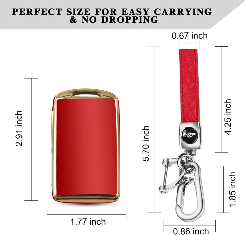 QBUC for Mazda Key Fob Cover Case with Keychain for 2019-2023 Mazda 3 6, Mazda 3 Hatchback, 2020-2023 Mazda CX-5, CX-9, CX-30 - Image 5