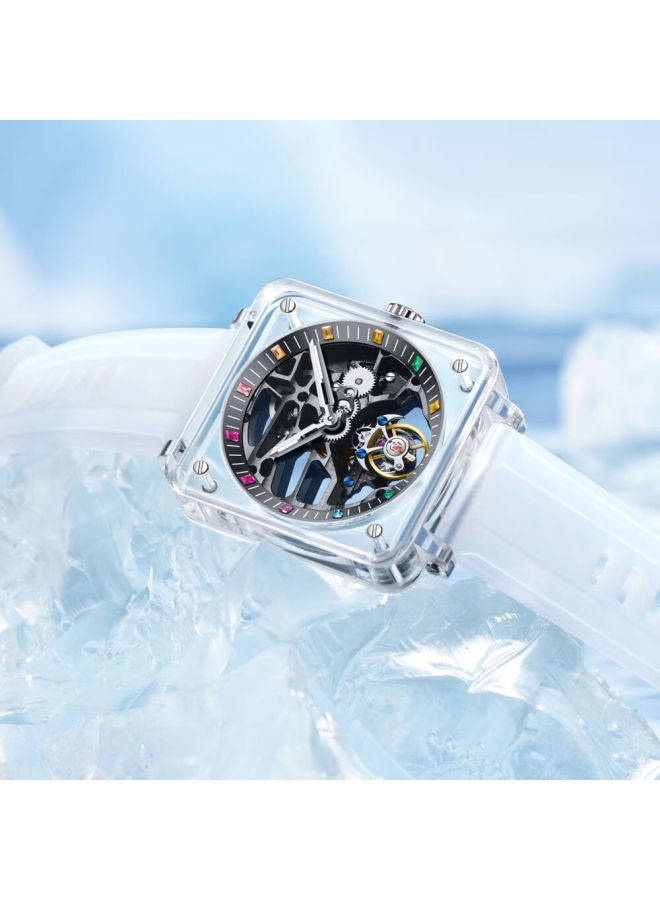 Aesop Tourbillon Skeleton Mechanical Men's Watch Fashion Waterproof Luminous Top Brand Luxury Wrisch Gift For Husband - Image 4