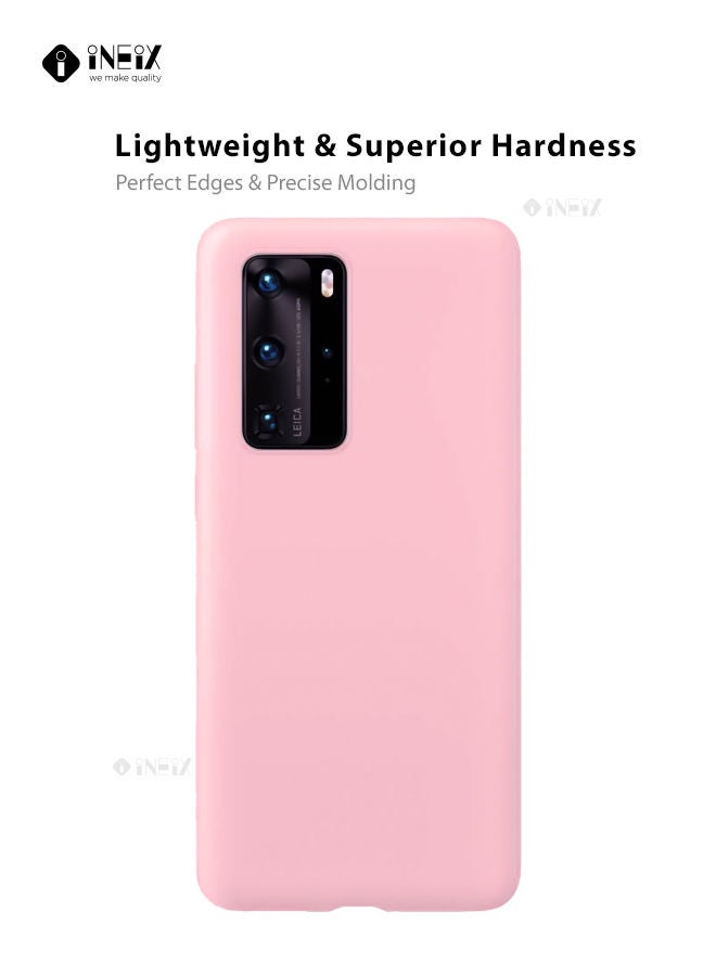 إينيكس جراب سيليكون مرن لهاتف هواوي P40 برو-وردي - Image 5