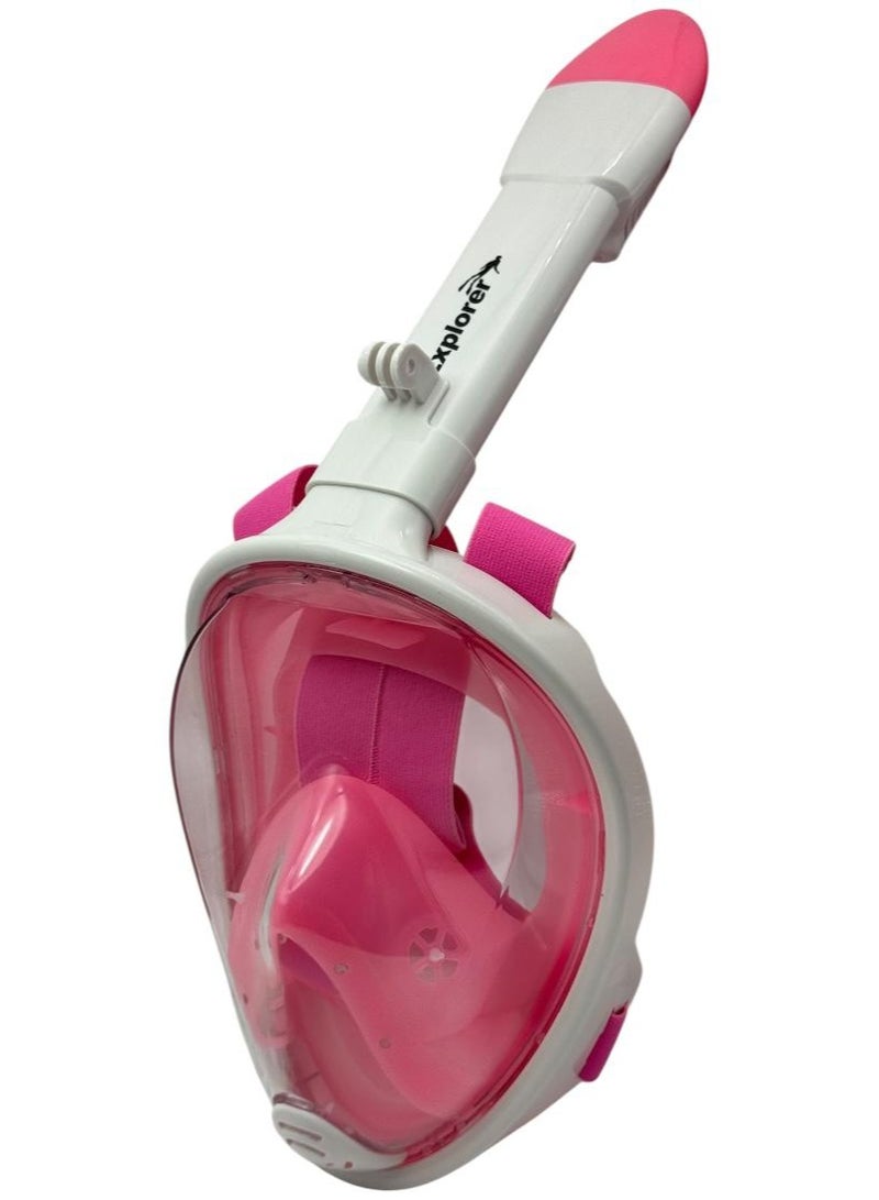 QSHOP 180 Degree Panoramic View Full Face Snorkel Mask Anti-fog and Anti-leak, Suitable for Adults and Kids to Enjoy a Safe and Clear Snorkeling Experience in the Sea or Pool  - Image 1