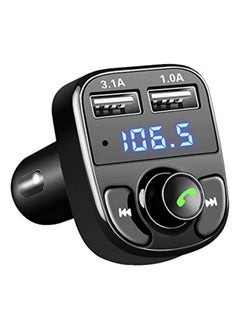 Bluetooth Car Kit with FM Transmitter & MP3 Player – LCD Display, Dual USB Fast Car Charger (3.1A), Hands-Free Calling & Music Streaming