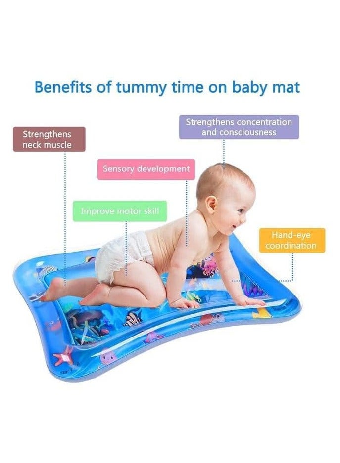 بلومنغ تايم سجادة لعب اطفال قابلة للنفخ للمتعة الحسية ووقت الماء والبطن، 60 * 50 * 5 سم - Image 3