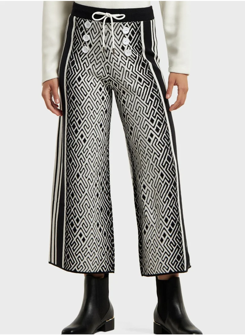 Iconic Printed High Waist Pants