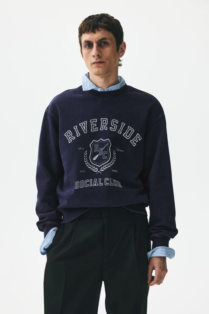 H&M Loose Fit Printed sweatshirt