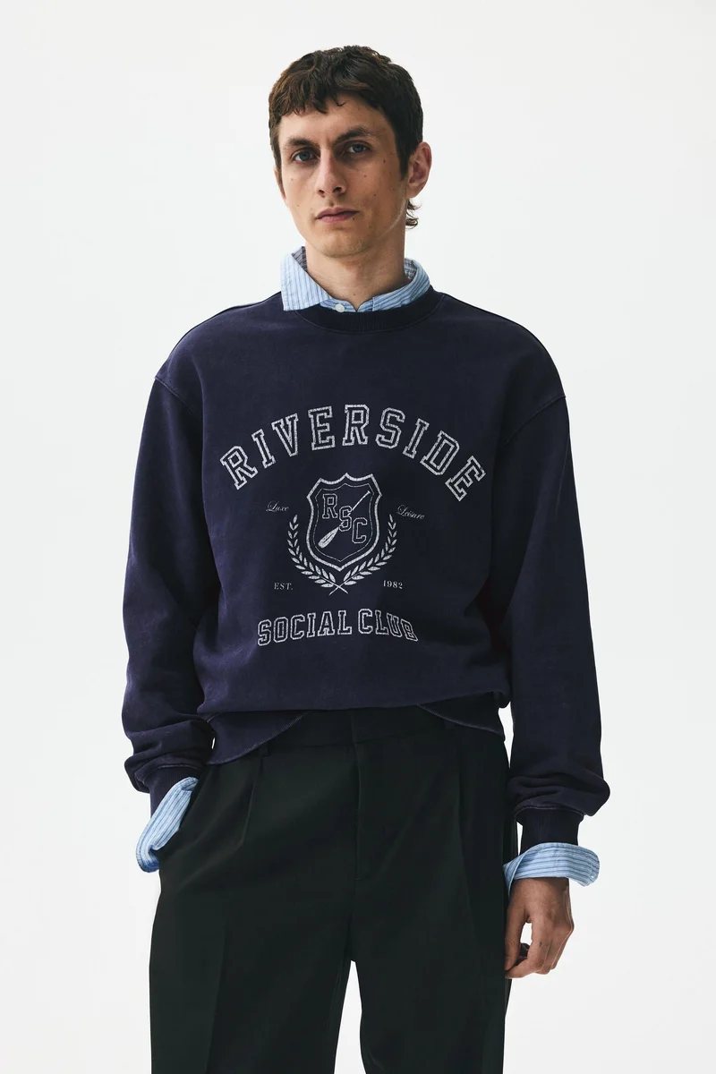 H&M Loose Fit Printed sweatshirt