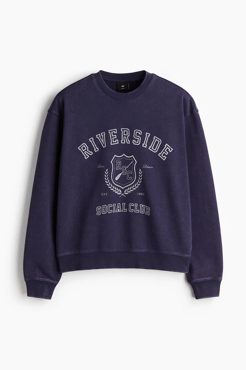 H&M  Loose Fit Printed sweatshirt for Men | Best Price UAE