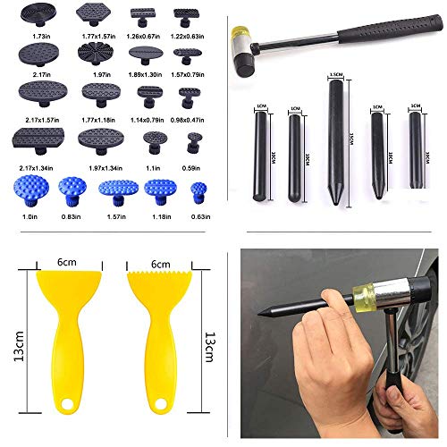 Gliston Auto Dent Puller Kit - Adjustable Golden Dent Remover Tools Paintless Dent Repair Kit Dent Lifter Puller for Car Large & Small Ding Hail Dent Removal - Image 5