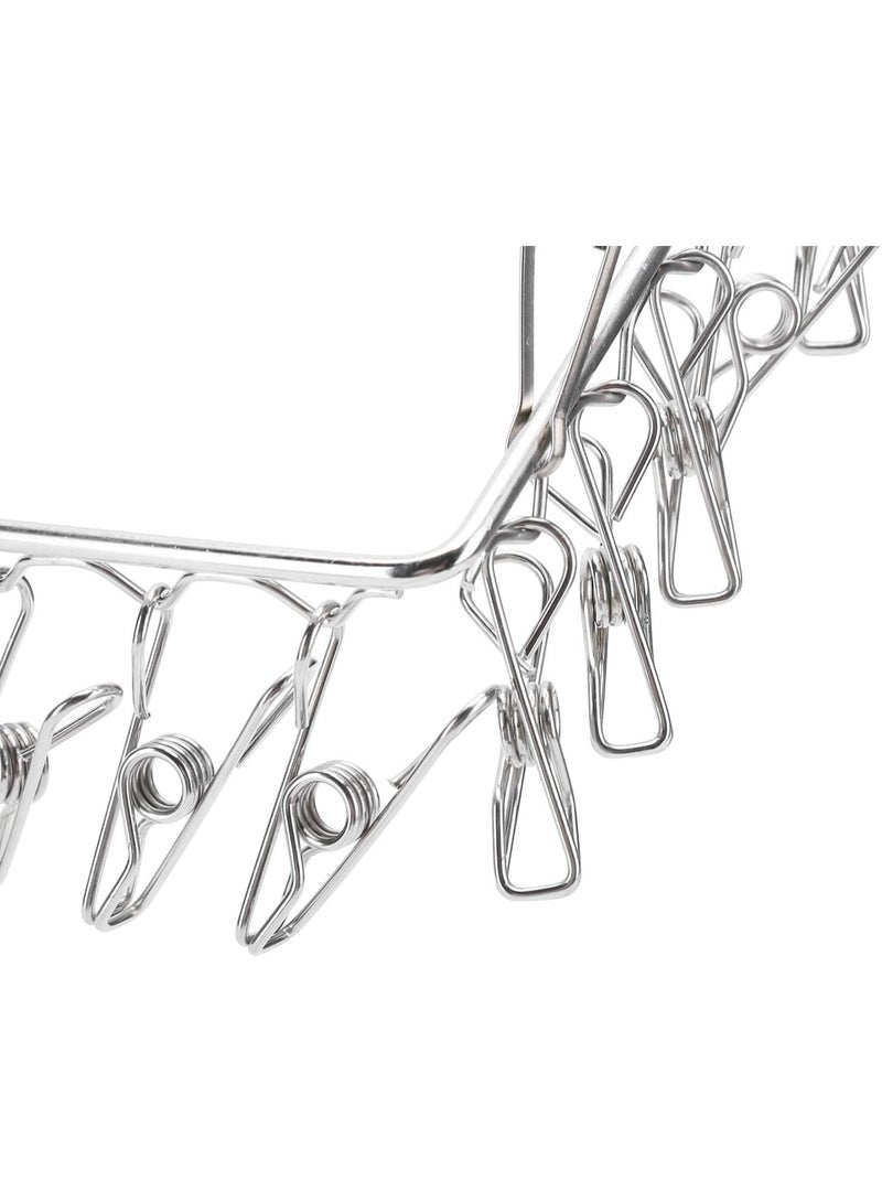 MARGOUN Clothes Drying Hanger with Clips Stainless Steel Metal Laundry Hanging Drying Rack for Socks Towels Underwear Diaper - Image 4