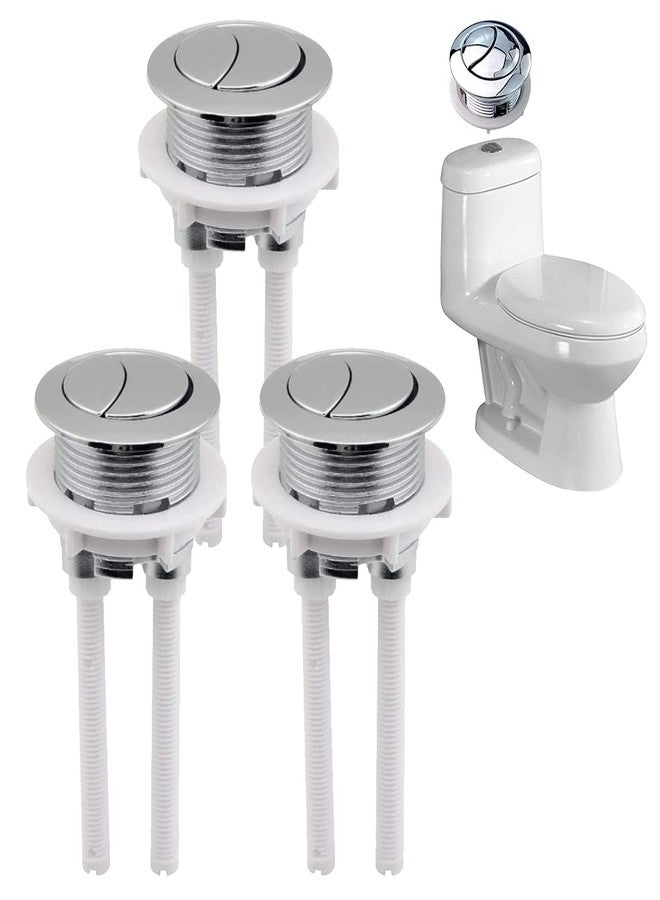 Quupy 3 Pcs 38mm Dual Push Flushing Toilet Button, Replaced Tank Button with Thread Diameter,for Water Valve - Image 1