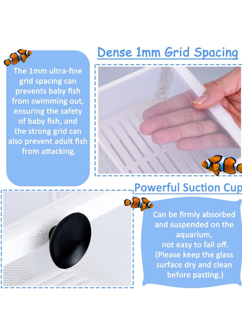 SYOSI - Aquarium Fish Breeding Box, Small Fry Hatchery Net for Guppy and Tropical Fish, Multi functional Incubator Tank Divider with 6 Suckers, 16 x 14.5 x 15.5 cm - Image 1