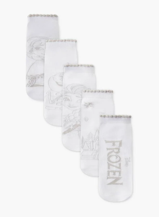 Disney Pack Of 5 Girls School Socks Ankle Length