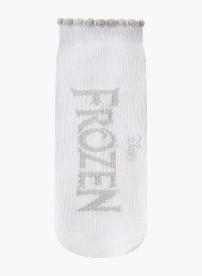 Disney Pack Of 5 Girls School Socks Ankle Length