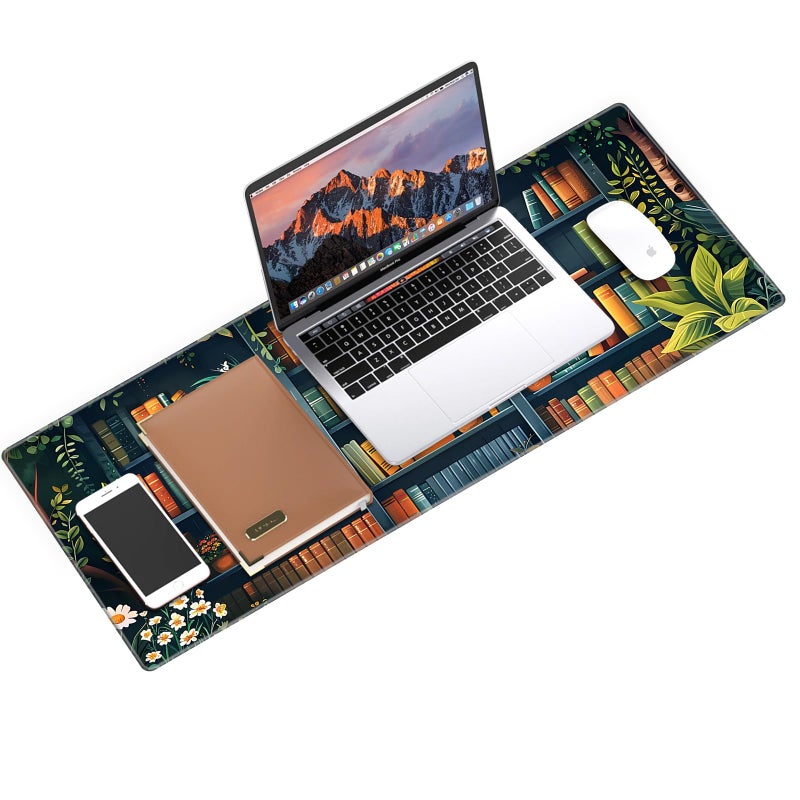 Galdas Gaming Mouse Pad XXL XL Large Long Extended Big Mousepad Non-Slip Rubber Keyboard Mouse Pad with Stitched Edges for Laptop Home Office (31.5x11.8x0.08 Inch) -Books - Image 3