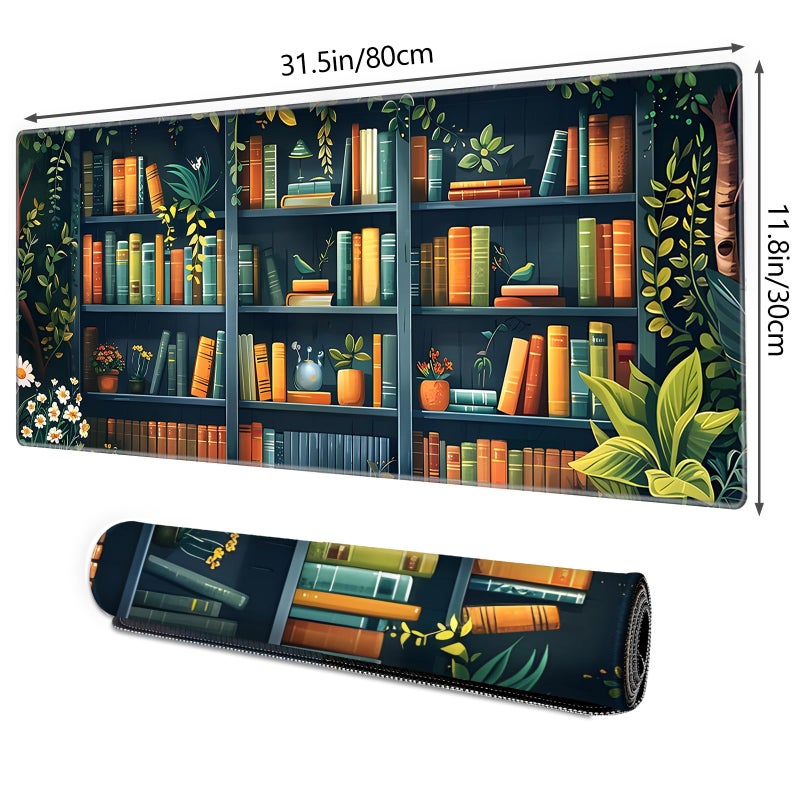 Galdas Gaming Mouse Pad XXL XL Large Long Extended Big Mousepad Non-Slip Rubber Keyboard Mouse Pad with Stitched Edges for Laptop Home Office (31.5x11.8x0.08 Inch) -Books - Image 2