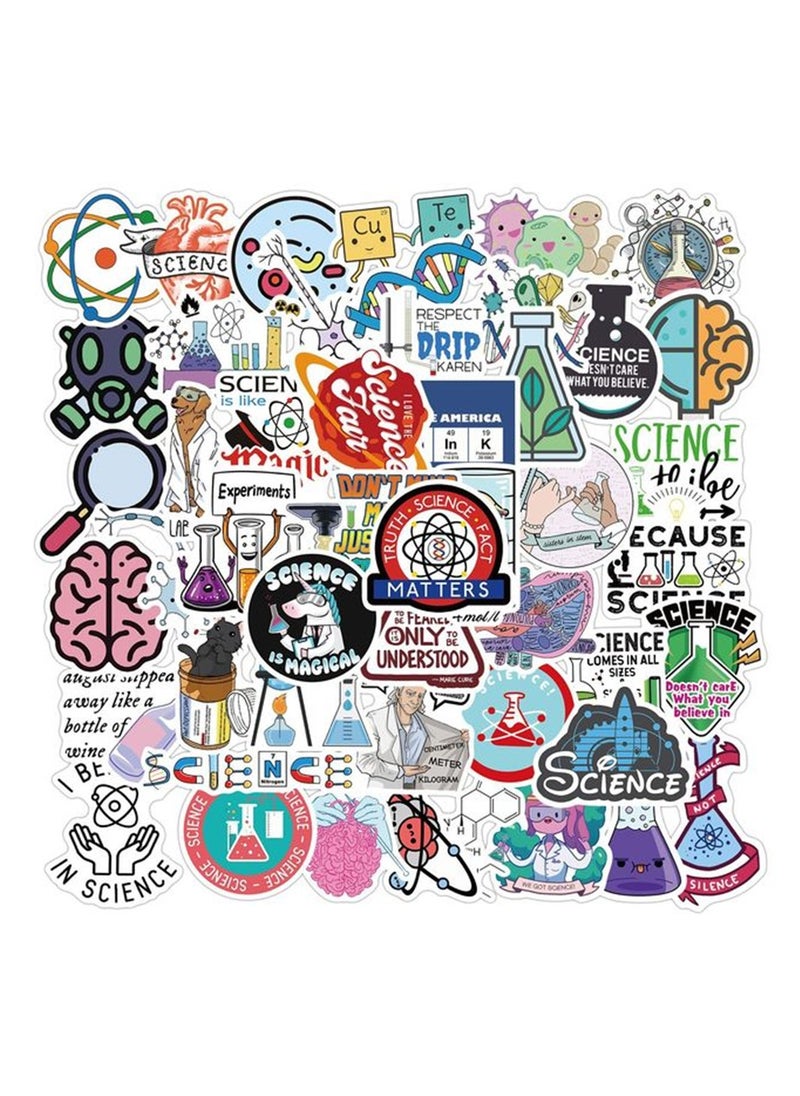 100 Pcs Science Stickers for Hydroflask, Laptop  Water Bottle - Waterproof Vinyl Decals for Kids, Teens, Students  Teachers - Physics, Chemistry  Biology Themes  - Image 2