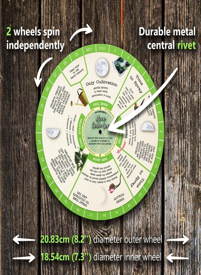CraftSaints Gardening Moon Calendar, Perpetual Lunar Cycle Calendar for Gardeners, Farmers Almanac, Determine Optimal Times for Gardening Activities. Biodynamic Calendar, Companion Planting Chart, Garden Planner - Image 3