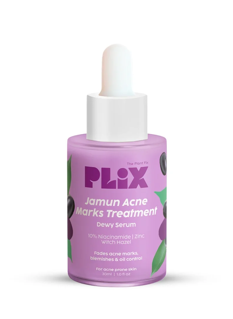 PLIX THE PLANT FIX 10% Niacinamide Face Serum for Acne Marks, Blemishes, Oil Control - Skin Clarifying Jamun Serum for Men And Women with Acne-Prone Skin - 30ml