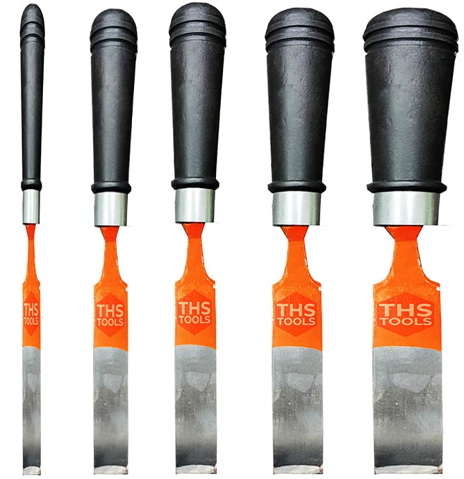 THS DIY Carpenter Wood Hobby Chisel Set of 5pcs