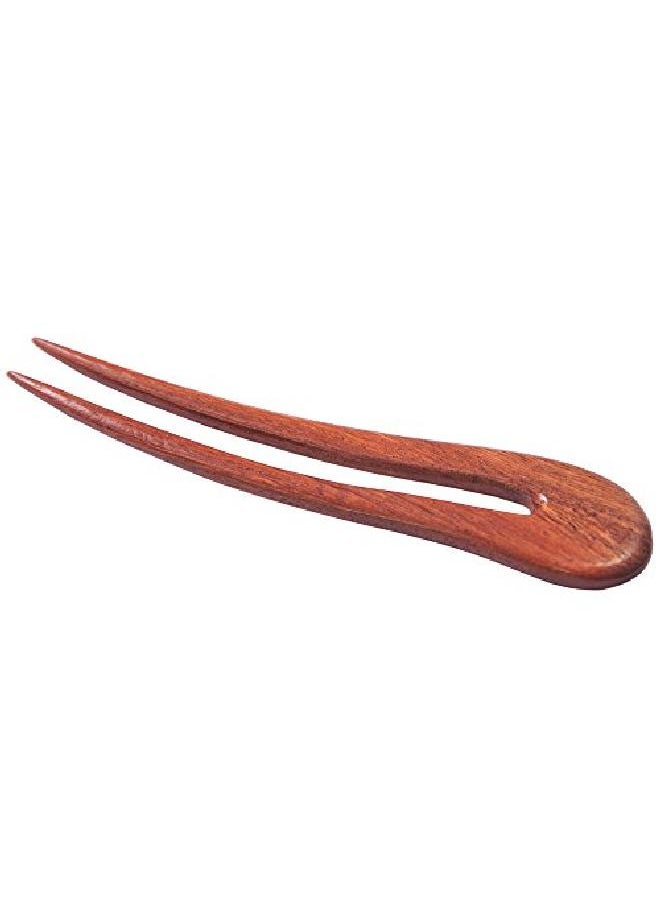 Marycrafts - Wooden Rosy Wavy Hair Pin Hair Fork Hair Stick Hair Accessory Handmade 5.12" - Image 1