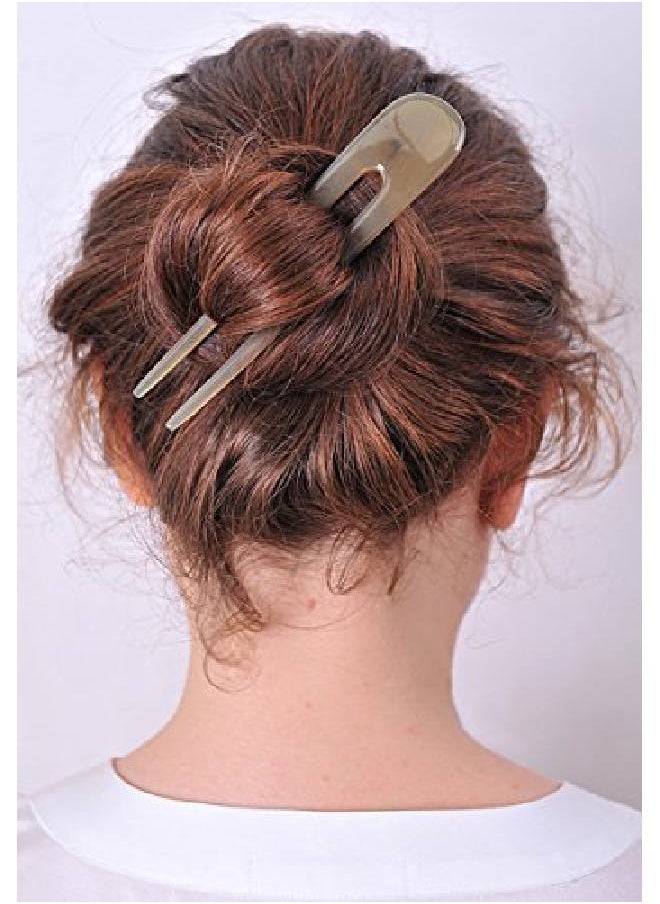 Marycrafts - Wooden Rosy Wavy Hair Pin Hair Fork Hair Stick Hair Accessory Handmade 5.12" - Image 1