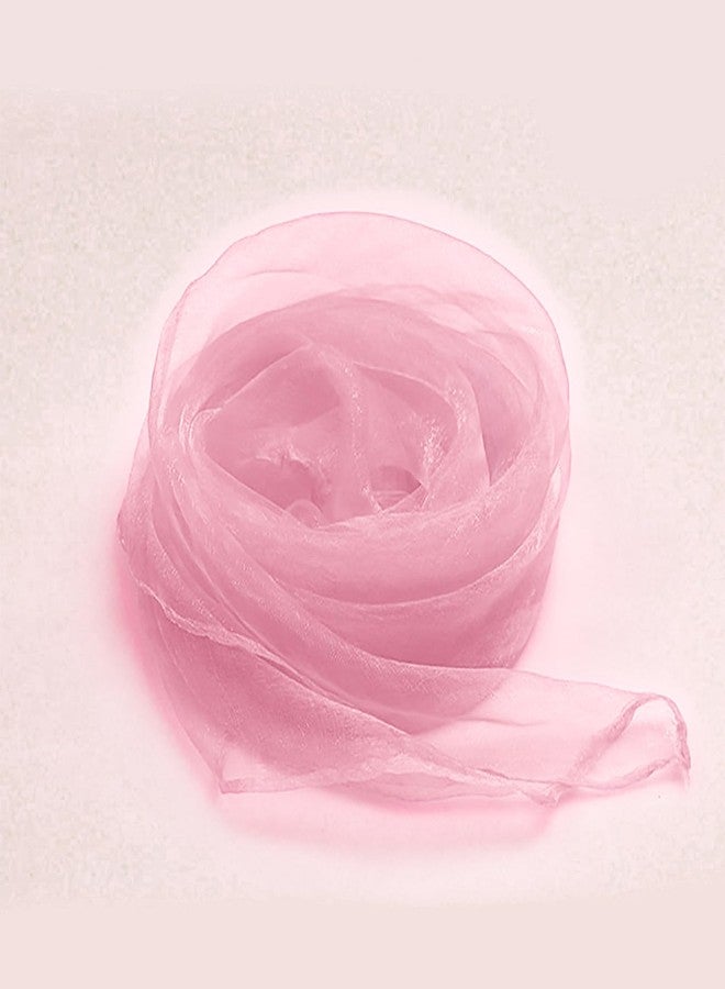Larcele 12 Piece Juggling Plain Weave Dance Scarf for Performance Prop Accessory 24 x 24 inches WDSJ-02（Light Pink） - Image 3