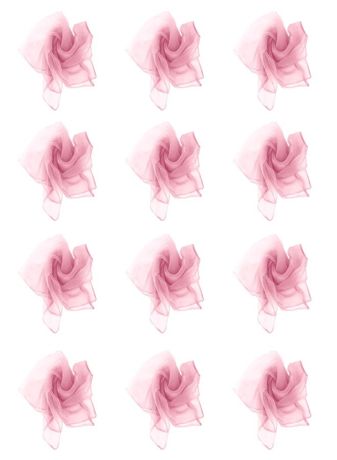 Larcele 12 Piece Juggling Plain Weave Dance Scarf for Performance Prop Accessory 24 x 24 inches WDSJ-02（Light Pink） - Image 1