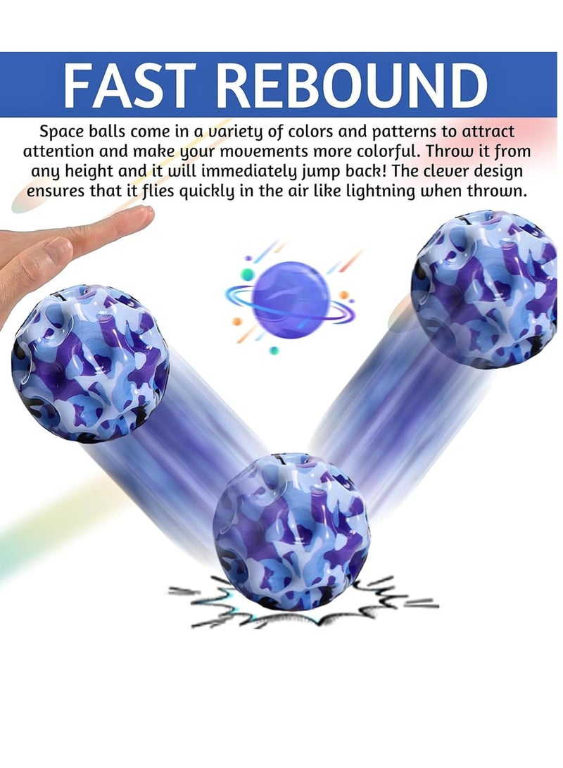 ARGT 4 Pack Moon Bounce Ball – Super High Jump Galaxy Bouncy Ball for Kids, Unique Pop Sound, Improves Hand-Eye Coordination – Easter Gift, Indoor & Outdoor Play for Boys & Girls Age 3 4 5 6 7 - Image 2