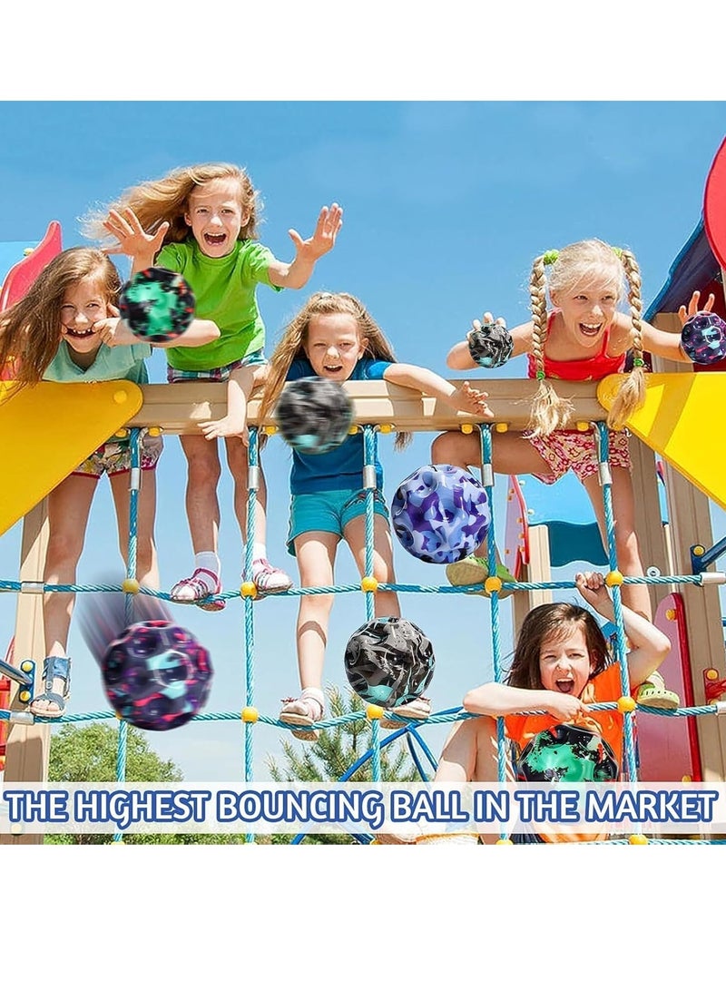 ARGT 4 Pack Moon Bounce Ball – Super High Jump Galaxy Bouncy Ball for Kids, Unique Pop Sound, Improves Hand-Eye Coordination – Easter Gift, Indoor & Outdoor Play for Boys & Girls Age 3 4 5 6 7 - Image 4